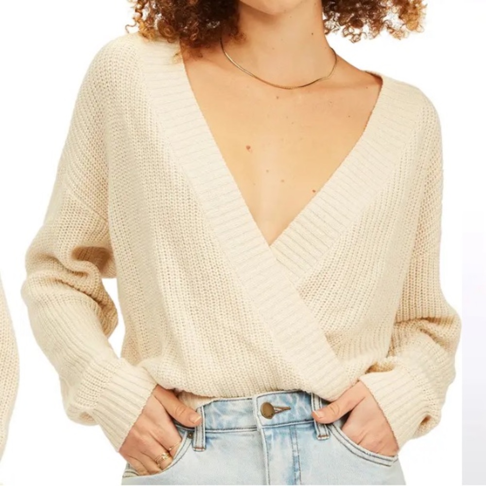 BILLABONG CREAM WRAP SWEATER SMALL